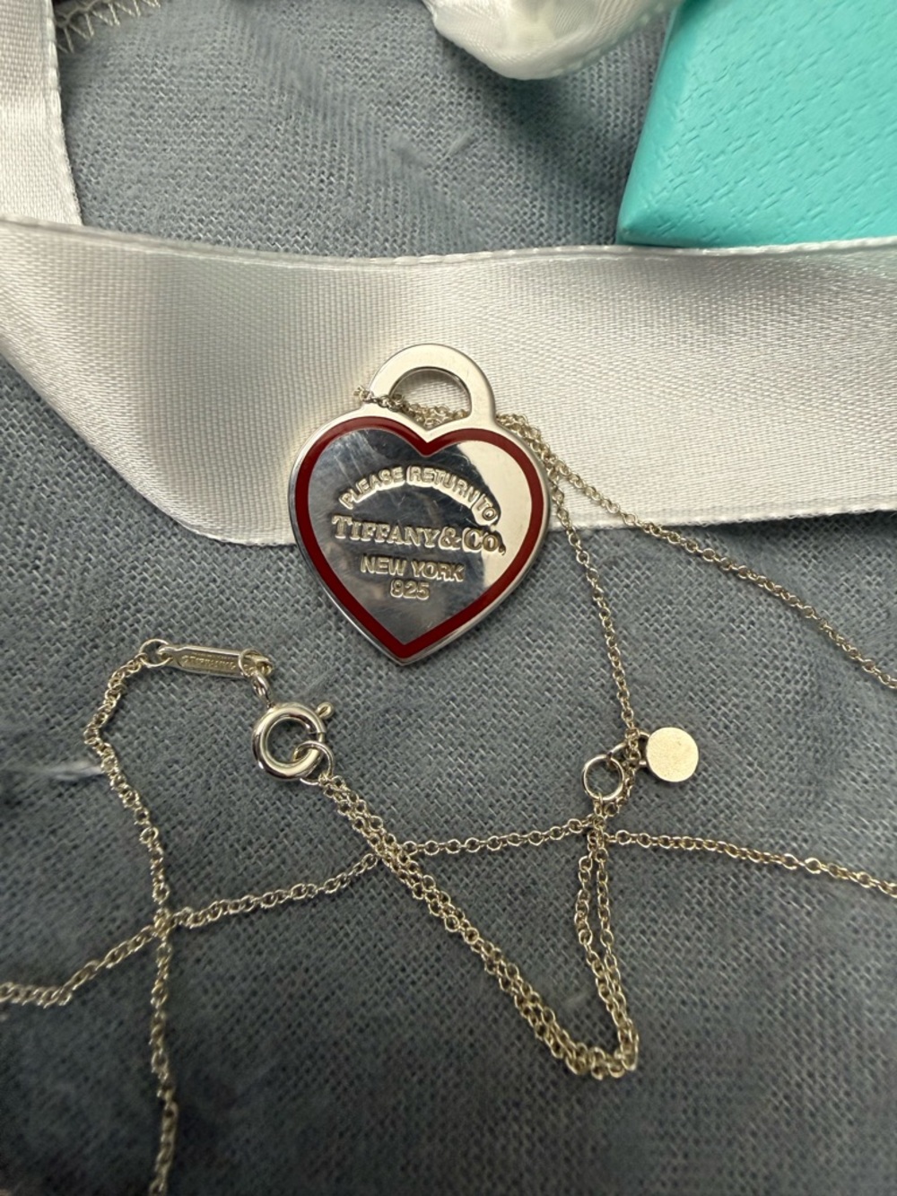 Tiffany & Co. Red Heart Tag Pendant Necklace - Picture 5 of 9